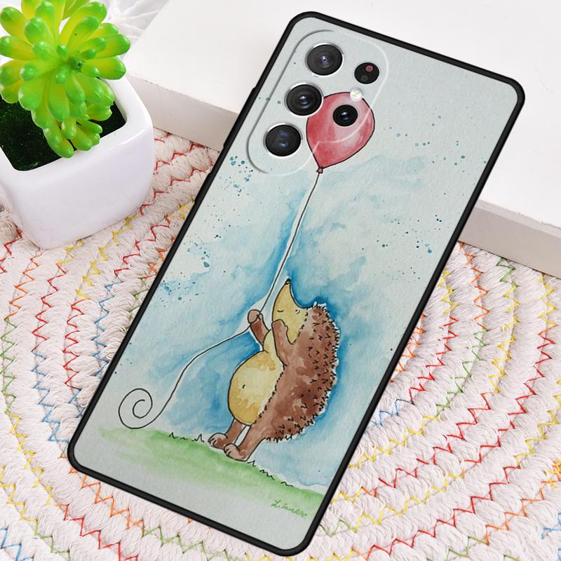 Силиконовый чехол для телефона с ежиком и шариком Для Samsung Galaxy note 10 pro S26 S25 S24 S23 S22 S21 Plus S25Ultra Capa Cover