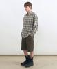 INSILENCE Garment-Dyed Bermuda Shorts Brown