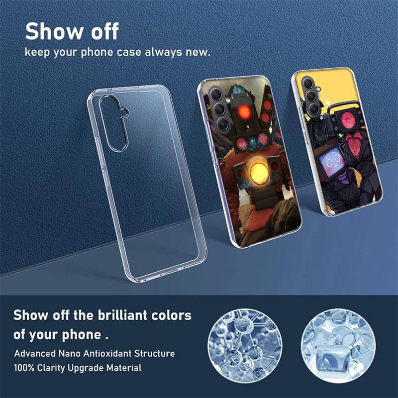 Skibidi Toilet Phone Case for Samsung A17 A37 A57 A07 A16 A26 A36 A56 A06 A02S A12 A22 A32 A52S A04S A14 A24 A34 A54 A03 A13 A33