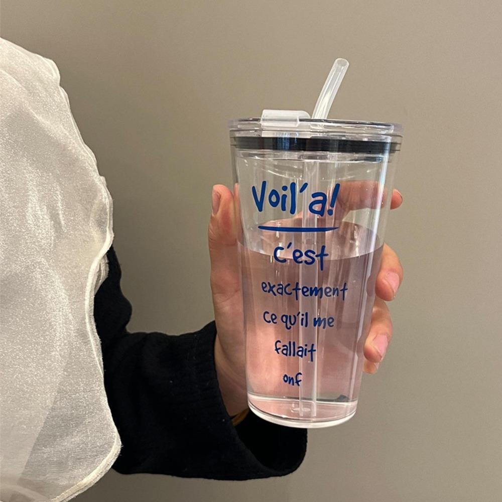 Соломенная чашка с бантом, пластиковая бутылка для воды, новая кофейная чашка