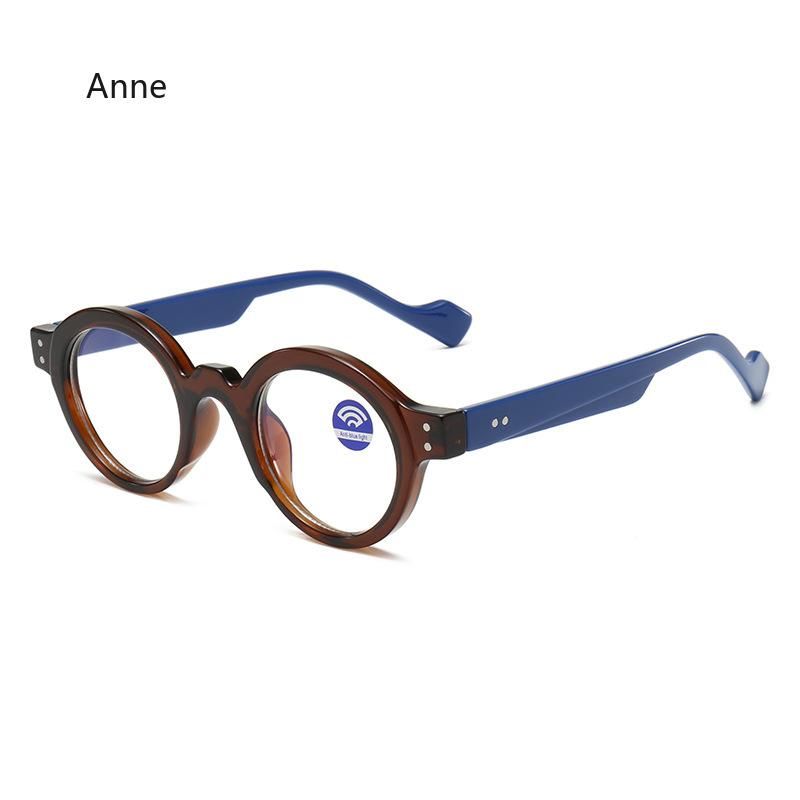 Men Retro Reading Glasses Anti Blue Light Eyewear Trend Ultra-lightweight Round Frame Women Presbyopic Eyeglasses Frame Unisex