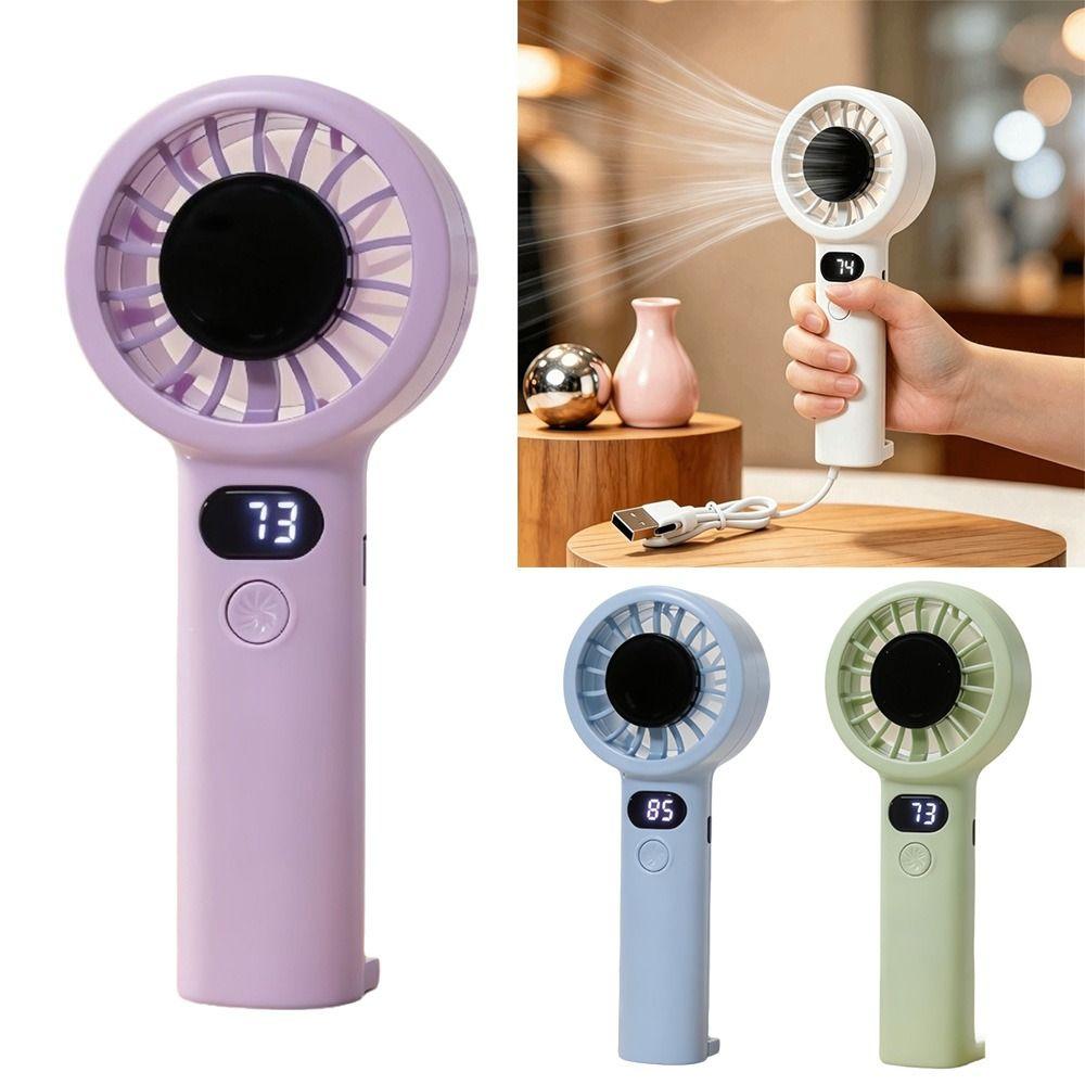 Mini Portable Handheld Fan with LED Display Highspeed Cooling Fan Pocket Fan  Summer Use