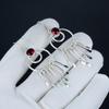 Beautiful Red Garnet Gemstone Hook Earrings 925 Sterling Silver Earring, Handmade Boho Silver Jewelry Dangle Earrings, Birthday Gift