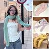 Solid Color Y2k Bow Scarf Harajuku Women Scarf Fashion Bowknot Fur Scarf  Female