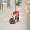 Resin Christmas Ornaments Vintage Style Reindeer Santa Horse Tree Hanging Decorations Xmas Party