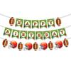 American Football Theme Birthday Flag American Football Birthday Banner Paper Latte Custom