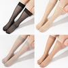 Women Ultra-thin Nylon Stockings Long Knee-length Stockings for Women Mid-calf Stockings Non-slip Ultra-thin Anti-snagging Stockings