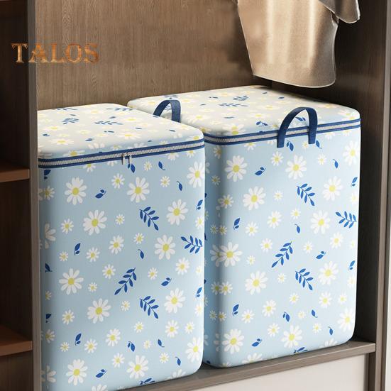 Сумка для хранения одеял, органайзер для одежды, игрушек с ручкой, застежка-молния, водонепроницаемый большой вместительный многоразовый контейнер для одежды из одеяла