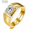 Creative Hand Decoration Gold-plated Men's Zirconium Ring Business Men's Ring Fashion Luxury Wedding Ring with Zirconium Ring