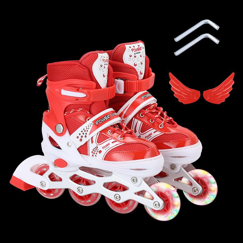 Роликовые детские регулируемые ботинки с сетчатой тканью, ПВХ колеса для игры на улице