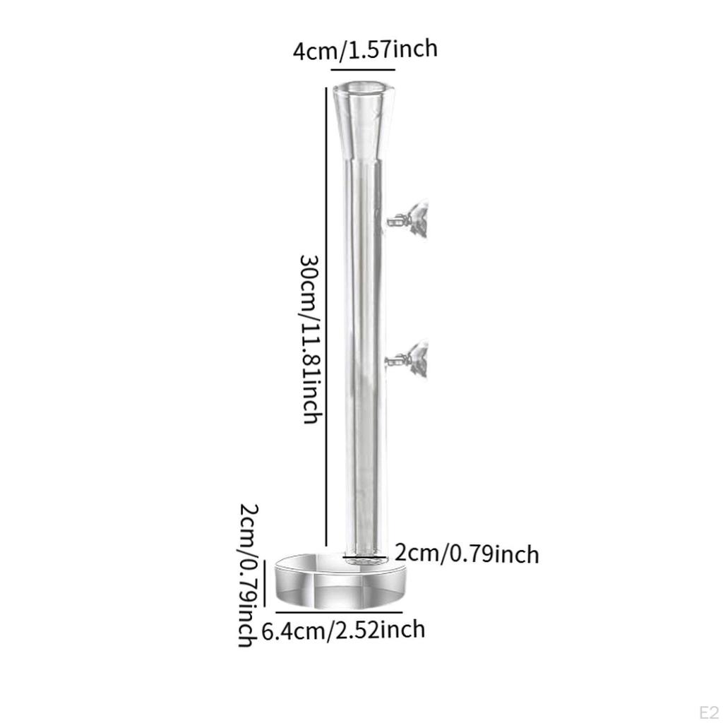 Акриловая кормушка для креветок и рыбок в аквариуме, легкая трубка для кормления и крючок для присоски
