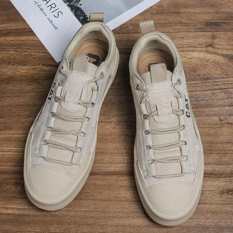 Мужская повседневная кожаная обувь с толстой подошвой, нескользящая, для тенниса, активного отдыха, пешего туризма, дышащая мужская обувь, мужская обувь, новые, большого размера