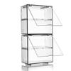 1 Set Double Layer Small Scale Car Model Display Box Transparent Dustproof Storage Box Large Capacity Desktop Organizer Box