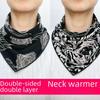 Women's Korean Style Double-Sided Velvet Cotton Triangle Scarf for Autumn and Winter