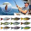 10CM/15.5G Multi-Jointed Fishing Lure with Hooks Realistic 7-Section Swimbait Plastic Artificial Bait