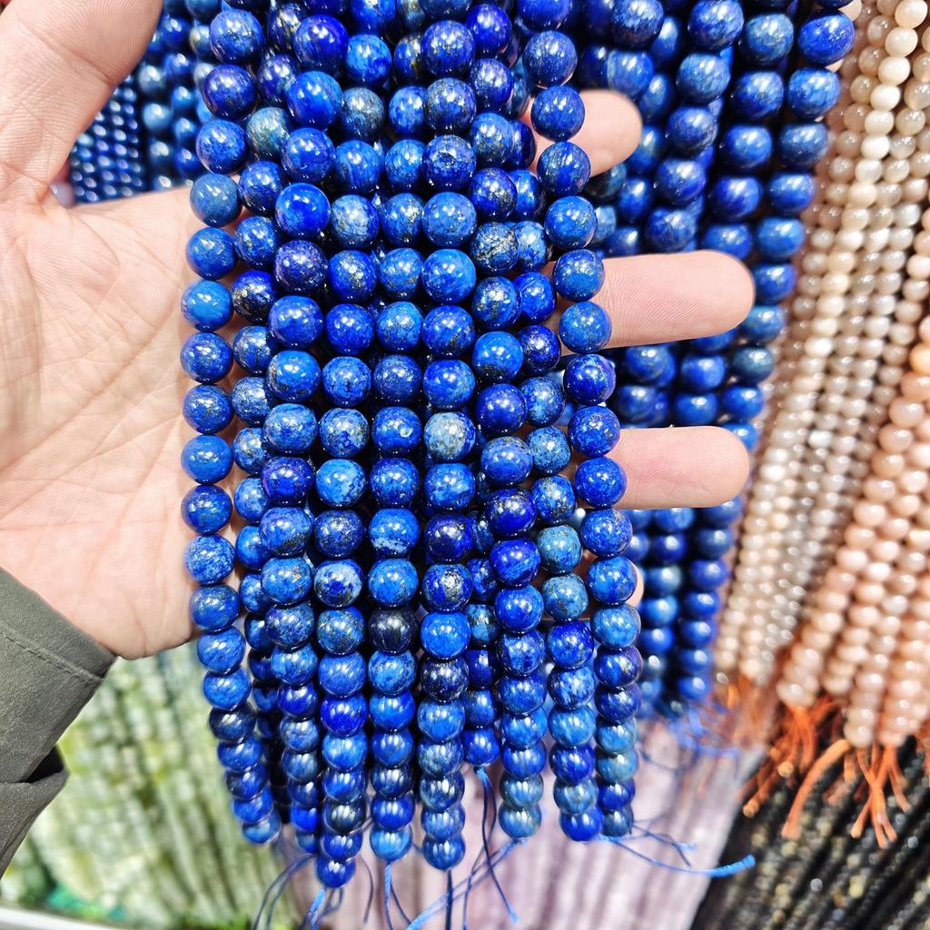 Серия «Синий» Бусины из натурального камня Аквамарин и Голубой кружевной агат для изготовления украшений своими руками