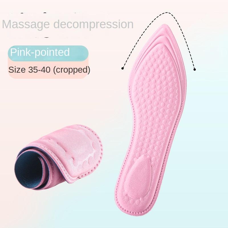 Модные стельки 2 в 1, Т-образные губчатые, износостойкие, стикеры для пяток, анти-капля, дышащие, впитывающие пот, массажные подушечки для ухода за ногами, массажные подушечки для обуви