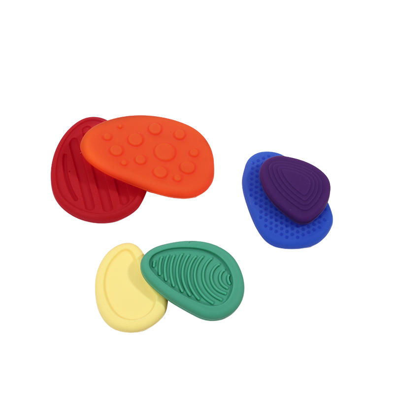 6 шт. Игрушки для игрушек Fidget Toys для взрослых, сенсорные силиконовые камни, текстурированные для детей с аутизмом, успокаивающие игрушки для снятия стресса