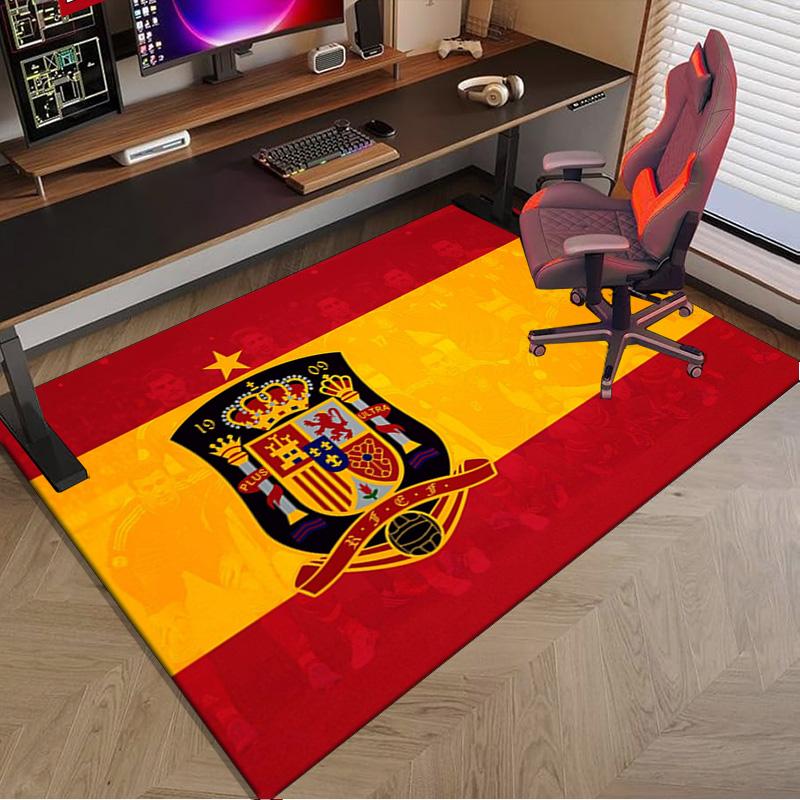 Spain FC Crest Printed Area Rug for Office, Chair Rug, Decorative Carpet Floor Mat, Large Size Fan gifts Christmas gifts
