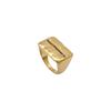 Stylish Retro Gold Geometric Zircon Inlaid Stacking Ring For Women 2024 Summer Collection