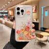 Новый Чехол в Китайском Стиле Для iPhone 14 15 Pro Max 16 Динамичный Блестящий Песок Мир Благословение Плавающие Элементы в Корпусах Телефонов