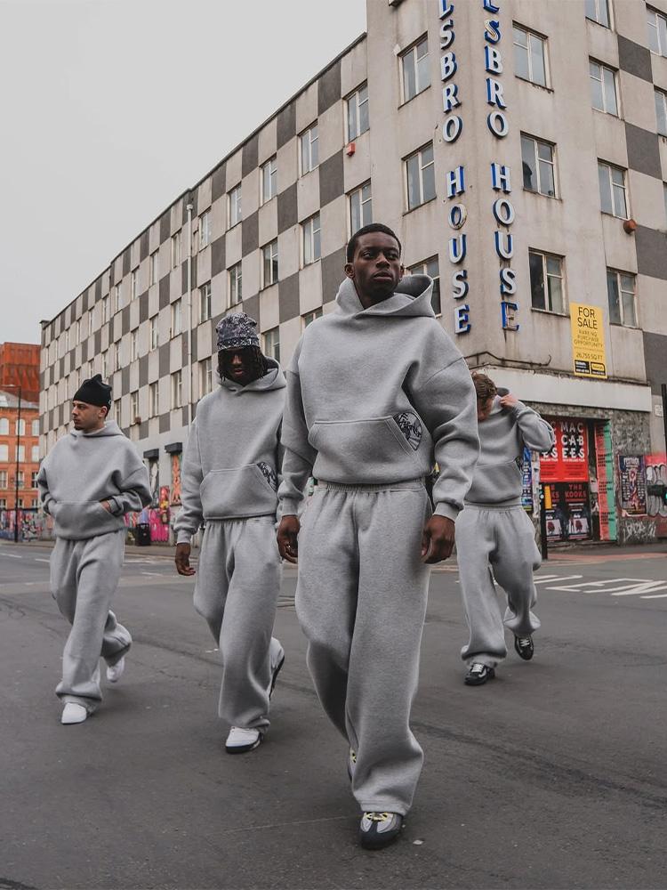 ZYLLO Модный уличный ретро повседневный мужской спортивный костюм Y2K Харадзюку принт худи мужской хип-хоп свободные спортивные штаны