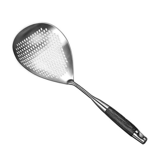 Большой набор шумовок из нержавеющей стали, сито для пасты, дуршлаг, половник с едой