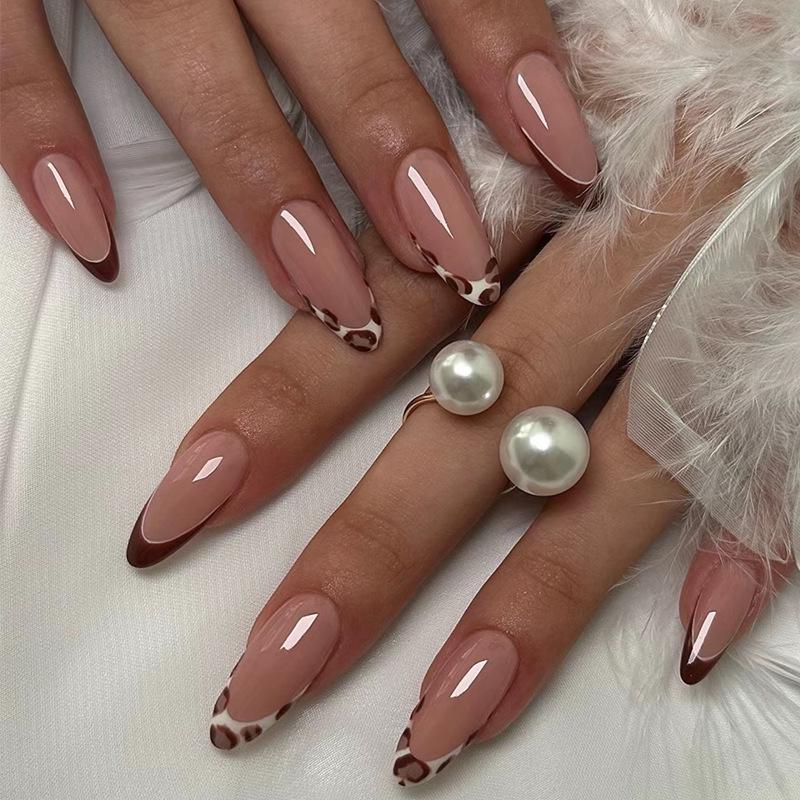 Европейские и американские градиентные персиковые балетные типсы для коротких ногтей