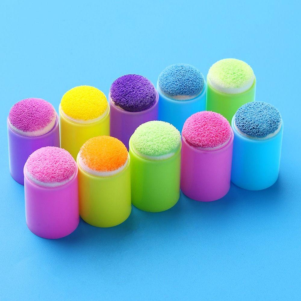 30pcs Inking Staining Dauber Sponge DIY Painting Finger Cot Finger Painting Sponge Hand Account
