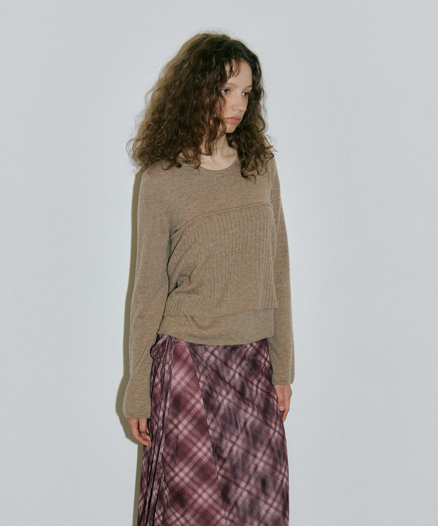 AUTHENTI Layered Knit Set-Up_Brown