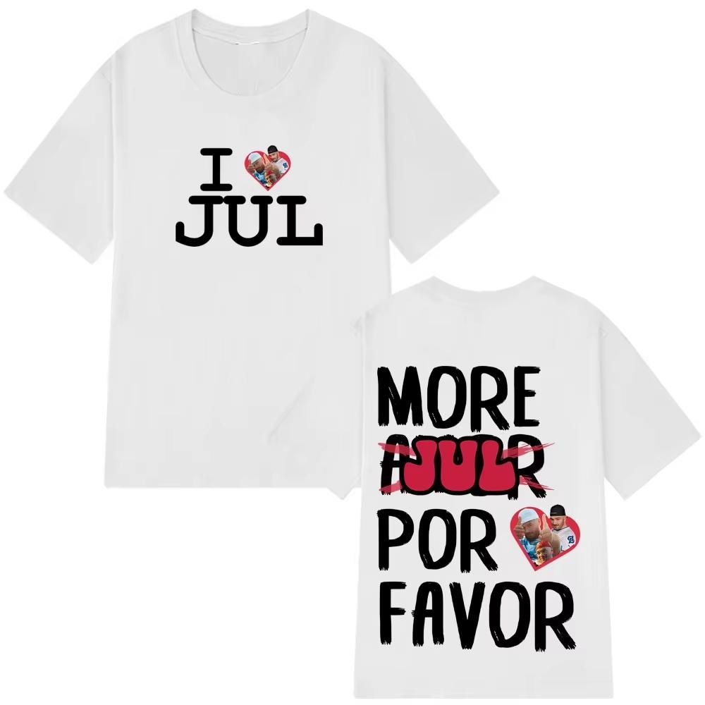 Hot Sale Rapper Jul Unisex Unisex Cotton Shirt Y2k Fashion I Love Jul Graphic Oneck Summer Hip Hop Fashion High Quality Tshirt