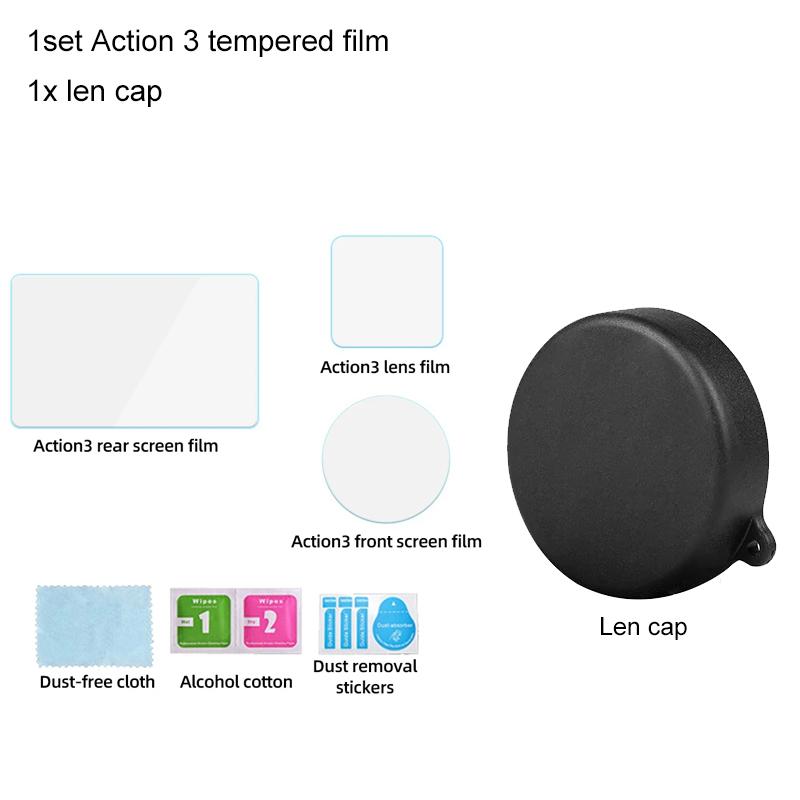 Tempered Glass Screen Protector Film Lens Protection Cover for DJI OSMO Action 3 Action Camera Accessories