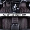Car Floor Mats For Citroen DS3 2011-2017 Auto DropShipping Center Interior Accessories 100% Fit Leather Carpets Rugs Foot