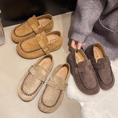 Женские осенние ретро туфли Мэри Джейн на одном ремешке, повседневные, на мягкой подошве, обувь кенгуру, женские модели