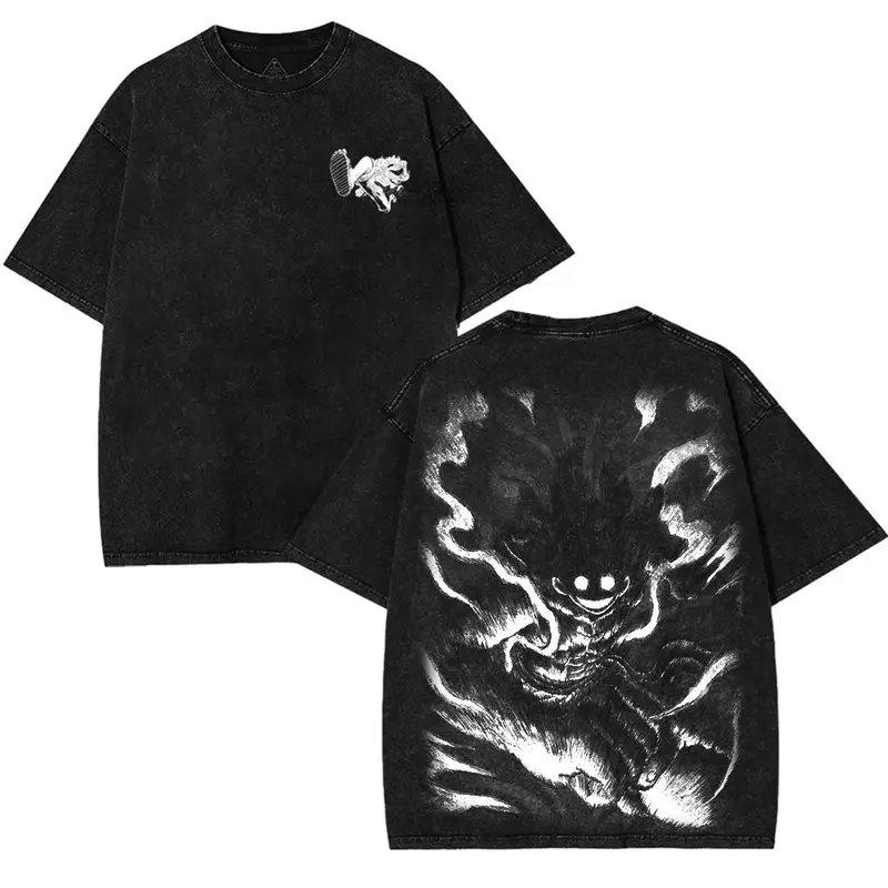 One Piece Graphic T Shirt Men Women Vintage Wash Cotton Short Sleeve Tee Summer 2026 Y2k Streetwear Casual Tops Unisex75