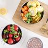 5 шт. миска для хранения продуктов, легко чистящаяся, износостойкая раковина из нержавеющей стали для домашней кухни, ресторана
