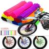 72Pcs Motorcycle Wheel Spoked Protector Wraps Rims Skin Trim Covers Pipe For Motocross Bicycle Bike Cool Accessories