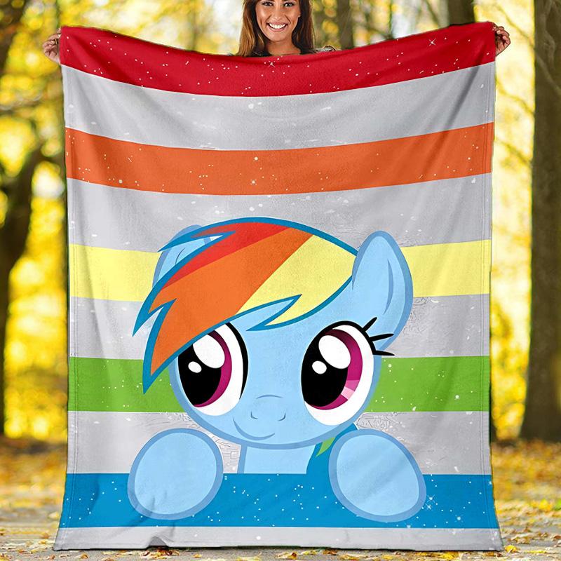 1pc My Little Pony1 Theme Blanket - Digital Print, Polyester, Cozy for All Seasons, Perfect for Outdoor, Camping, and Travel