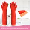Waterproof Warm Household Dishwashing Dust Glove Long Rubber Gloves Kitchen Tool