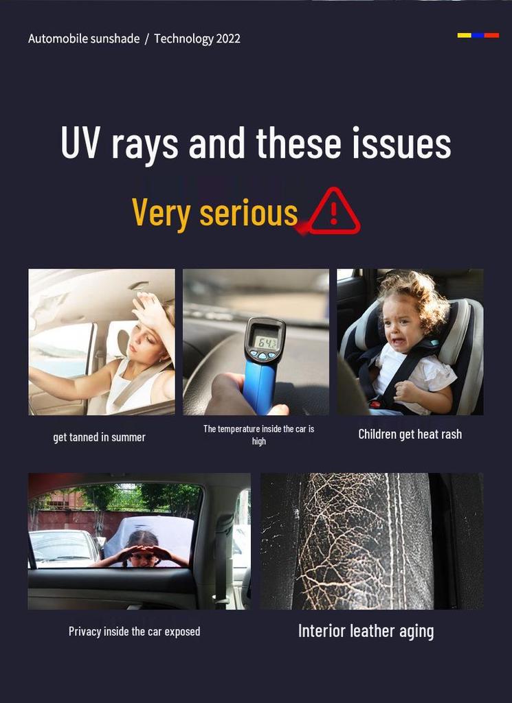 Магнитная солнцезащитная шторка на окно для Fiat 500 - Теплоизоляция и защита от УФ-излучения для салона автомобиля.