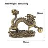 Tiger King Catching Deer Dragon and Dinosaur Statue Small Ornament Antique Bronze Animal Miniature Home Desk Decorations Craft