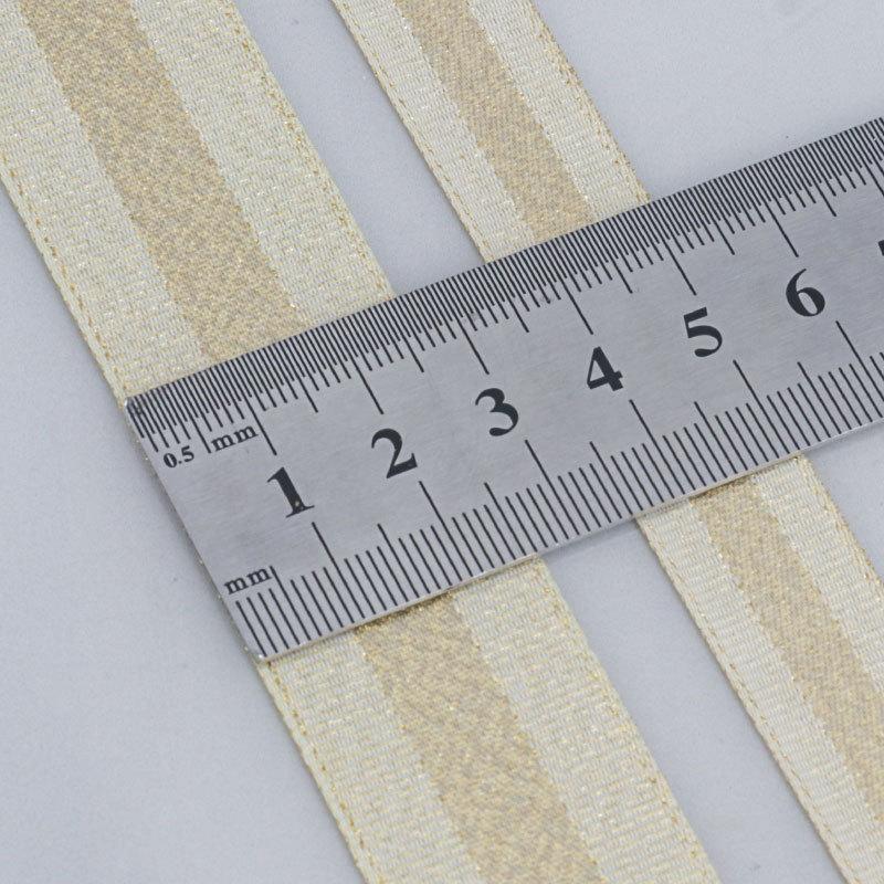 DIY Romantic and Cozy Ribbed Edge Gold and Silver Weft Ribbon Handmade Hair Accessories Diy Material Ribbon Cake Baking Gift Flower Packaging Ribbon