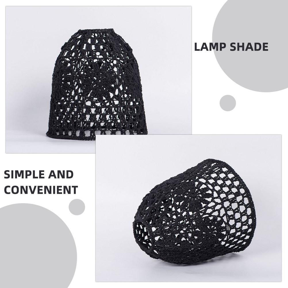 Bedroom Pendant Lamp Shade Black S Hand Woven Bohemian Lampshade Indoor Light Cover Rustic Decorative Hanging Lamp Cover
