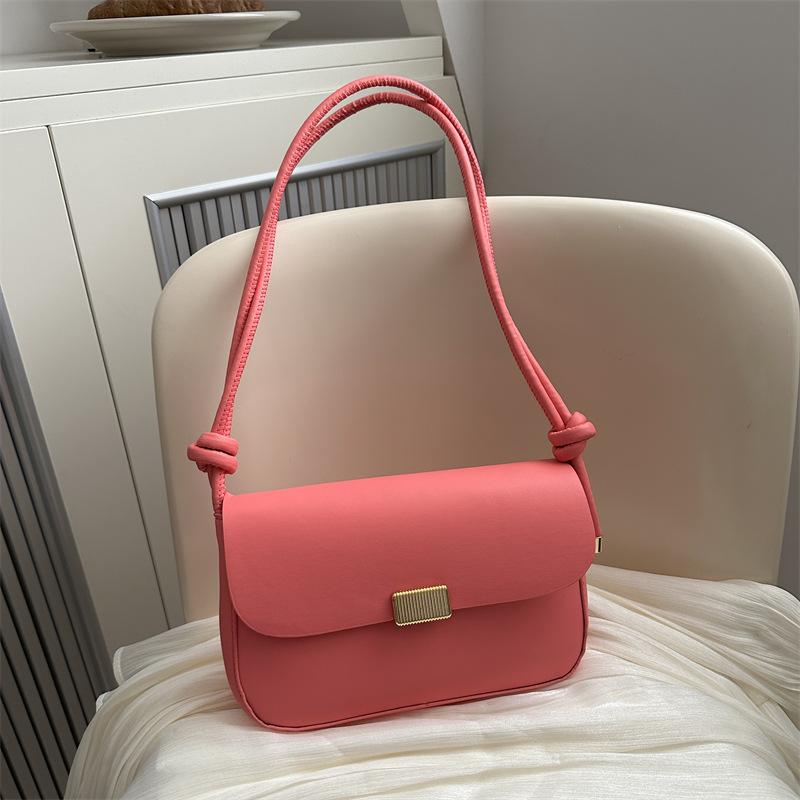 Простая женская сумка 2024 года, китайский Новый год, новый однотонный трендовый корейский вариант, сумка под мышкой, сумка через плечо, маленькая квадратная сумка, сумка из тофу