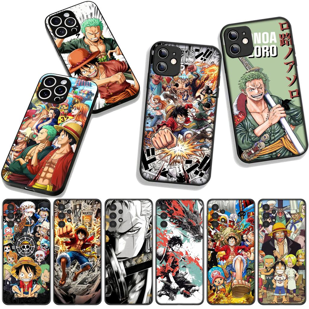 for Samsung Galaxy A25 A37 A57 A12 A14 A31 A41 A50 A51 A70 A71 A72 A21S A04 M15 Note 20 9 8 10 Case Luffy One Piece Roronoa Zoro