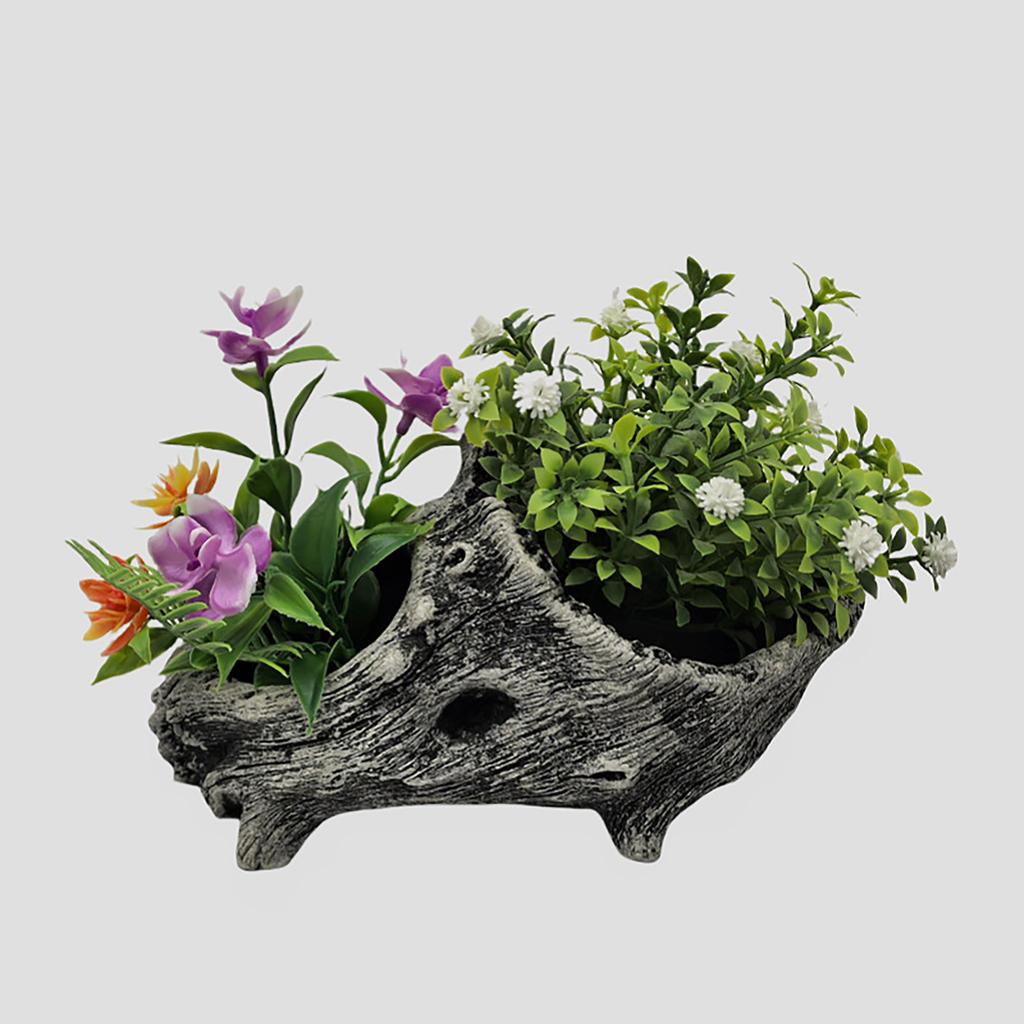 Художественные цементные цветочные горшки с дизайном корней деревьев для креативного украшения офиса, дома, балкона, сада, настольной экспозиции