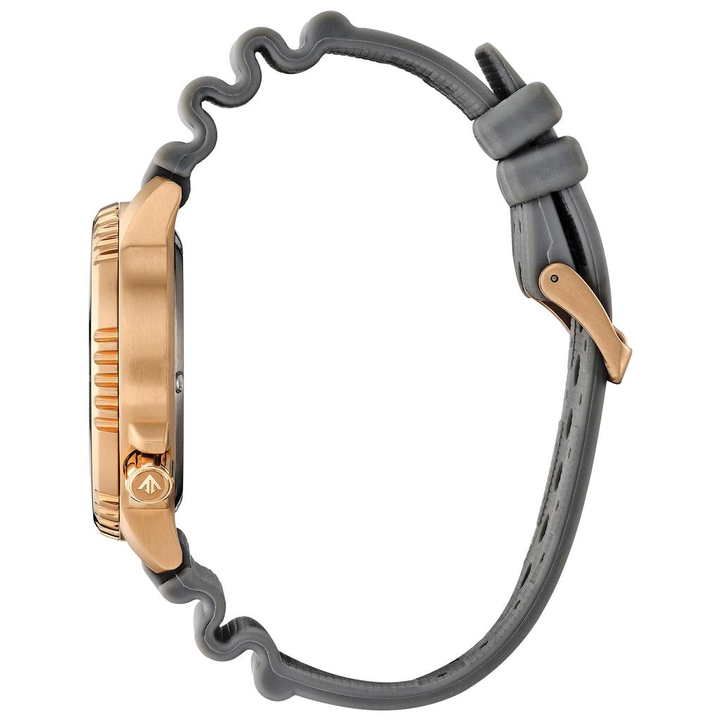 Citizen Promaster Dive Date ISO Luminous Hands and Rotating Modern Design Eco-Drive Watch, 3-Hand, Display, Certified, Markers, Bezel, Gray/Rose Gold,