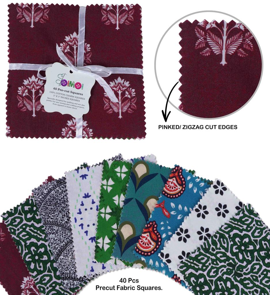 Предварительно вырезанная 5-дюймовая хлопчатобумажная ткань с принтом, квадраты для квилтинга, очаровательный набор, сделай сам, лоскутное шитье, ремесло-
