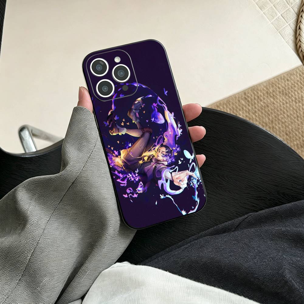 Популярный чехол для телефона V-Valorant C-Clove для iPhone 17, 16, 15, 14, 13, 12, 11 Plus, Pro Max, Другие Мягкий Черный Чехол