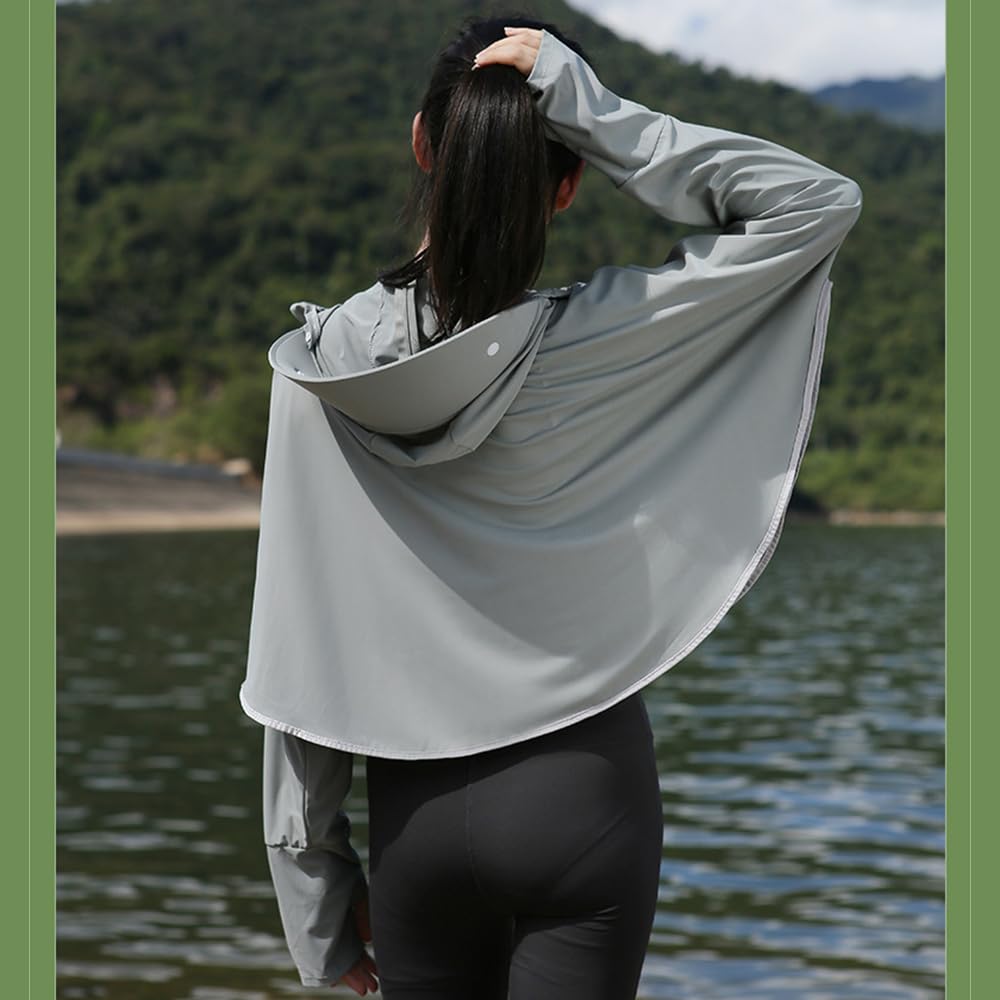 Rashguard for Long Large Sun Full Body UV Neck Face Heat Stroke Cool To the Touch Dark [JunyueLiang] Women, Sleeve, Stylish, Size, Hat, Type,